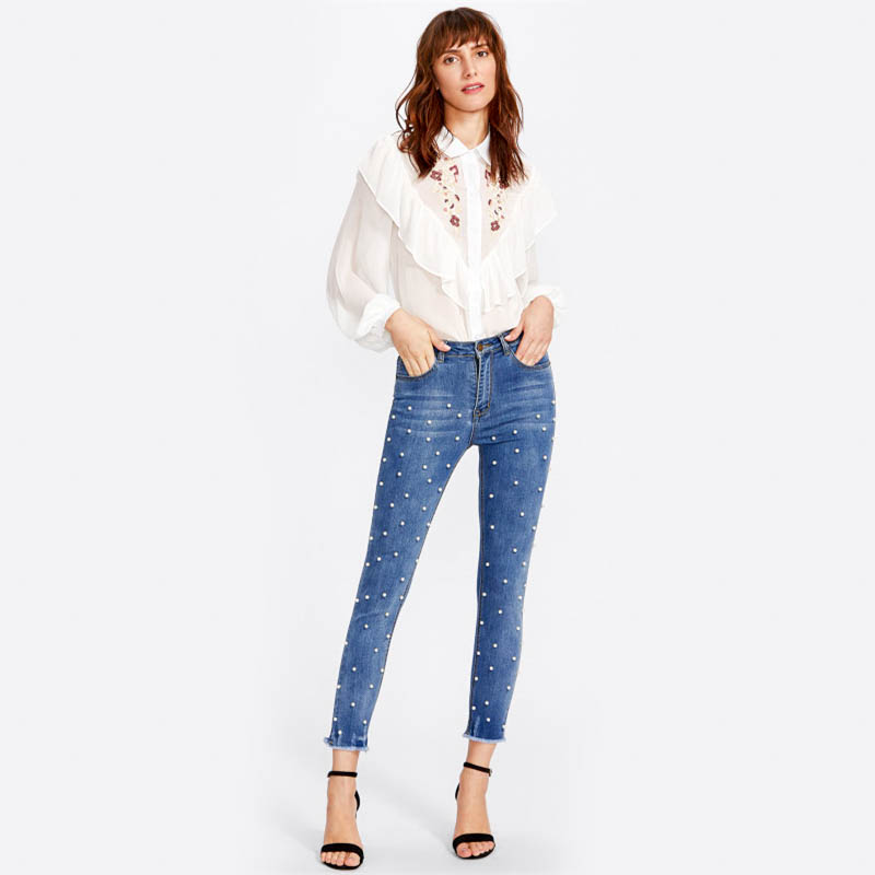 frayed hem jeans