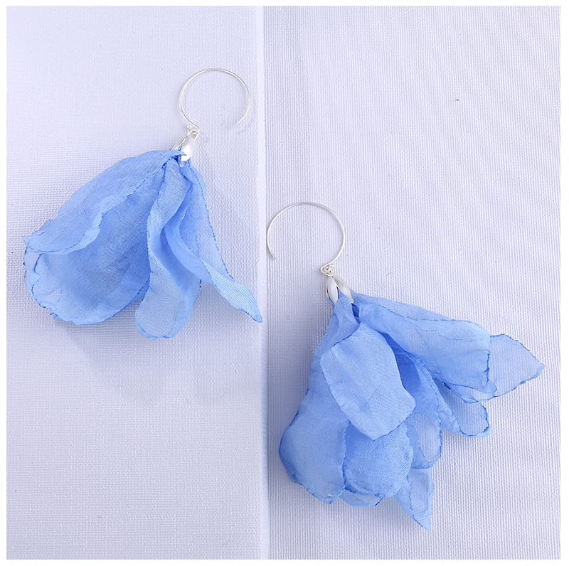 Organza Flower Drop Earrings Style Limits