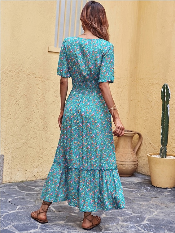 Boho Floral Maxi Dress Style Limits