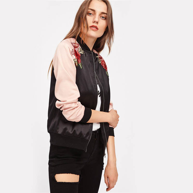 Blush Contrast Embroidered Jacket | Style Limits