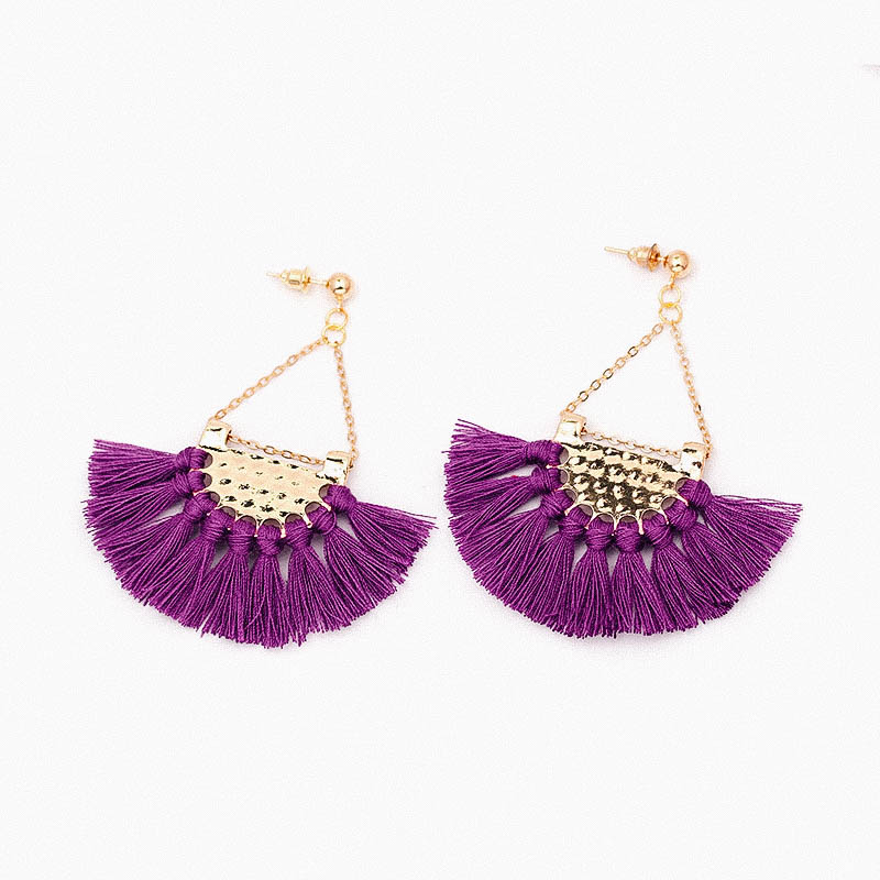 Fan Fringe Tassel Earrings Style Limits 1717