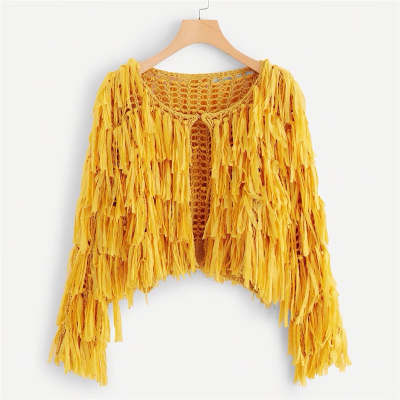 fringe crop sweater