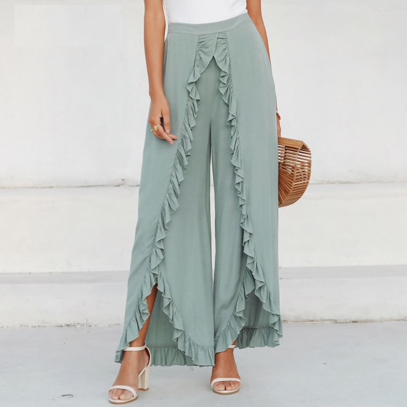 Ruffled Split Trousers | Style Limits