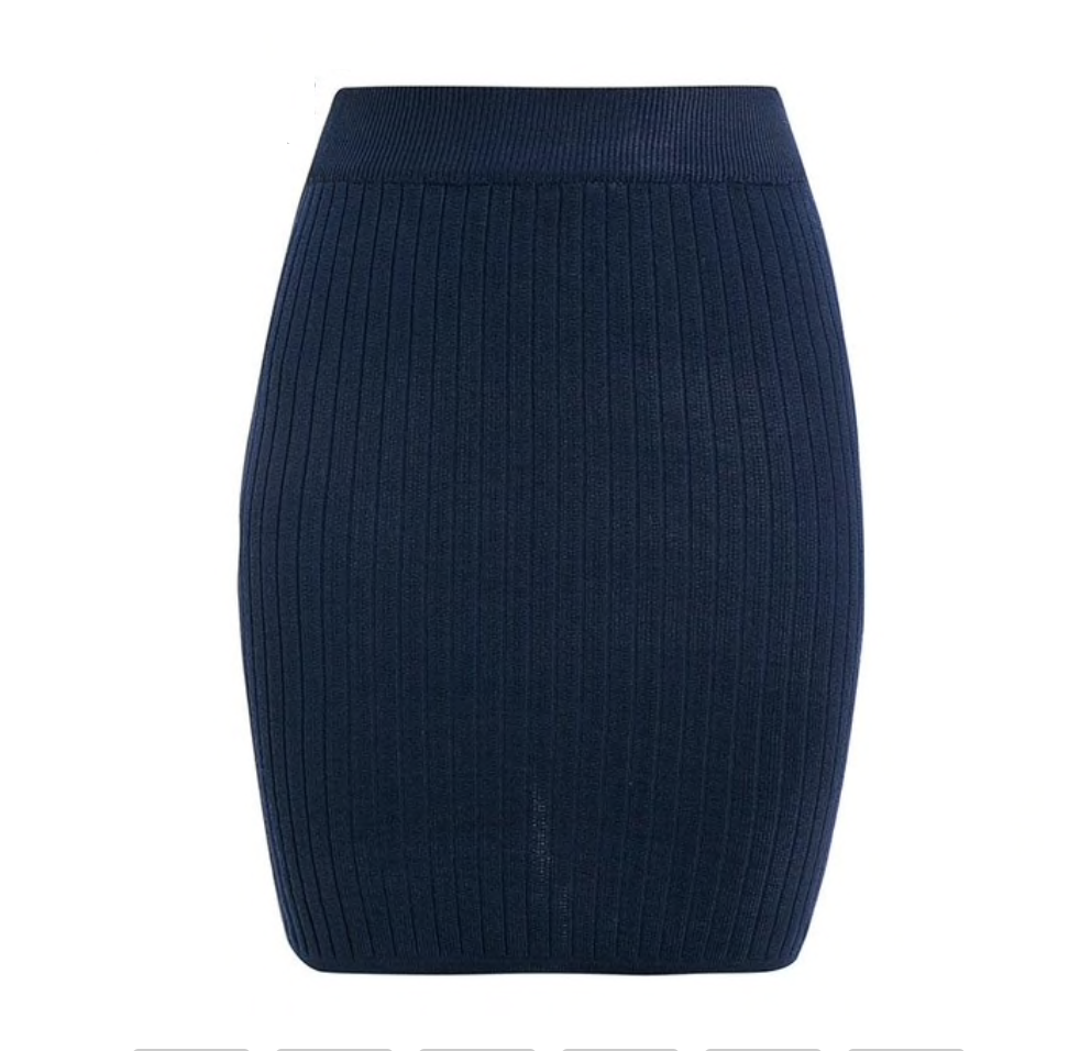Knitted Ribbed Skirt | Style Limits